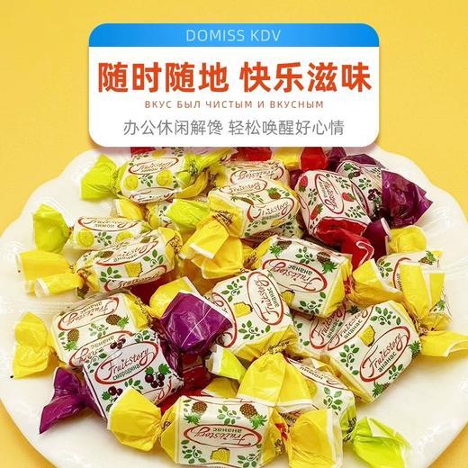 【中欧班列精选】WWJ俄罗斯进口四色水果奶糖KDV水果味混合软糖 1000G 商品图1