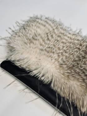 【天使羽翼】长毛渐变环保皮草造型多变大包23ZB11A