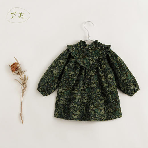 【马克珍妮 芦芙】秋装新款 灯芯绒碎花纯棉连衣裙 231555 商品图1