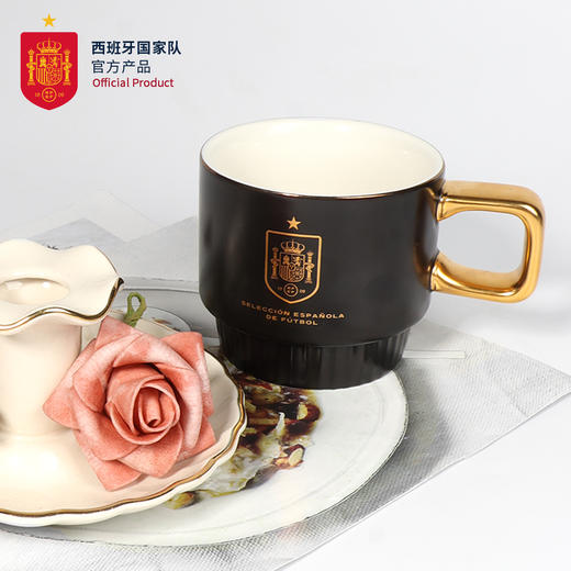 西班牙国家队官方商品丨黑金新款马克杯陶瓷咖啡牛奶茶杯 商品图2