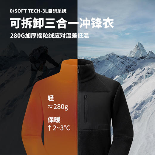 Naturehike挪客户外防风防水拼色冲锋衣男2023新款超轻登山服外套 商品图2