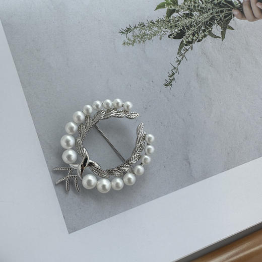 【清仓】甄珠贝 天然珍珠胸针 淡水合集 商品图2