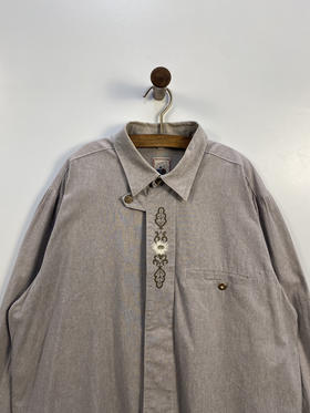 Y2K Vintage Alpenland 奥地利 100% 全棉 蒂罗尔长袖衫 _DRRL(2XL)