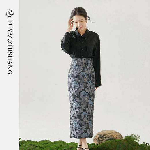 IWY/扶摇系列 秋季国风提花立领盘扣衬衫FYB250 商品图4