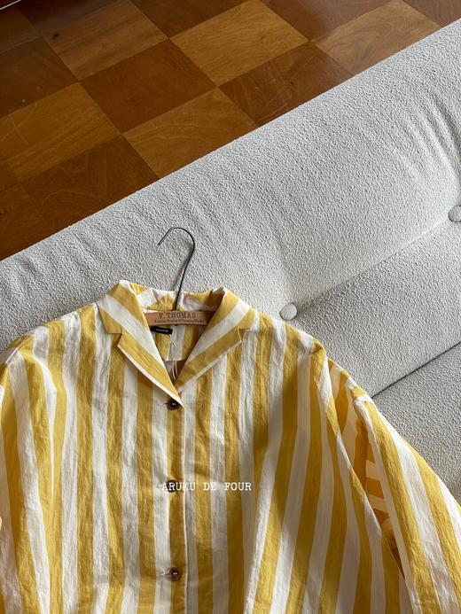 （5折）apuntob 黄条纹短风衣短外套 商品图1