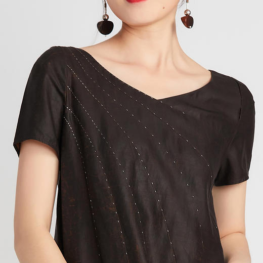 TANGY Collection天意高端吊染莨绸连衣裙L42824 商品图3