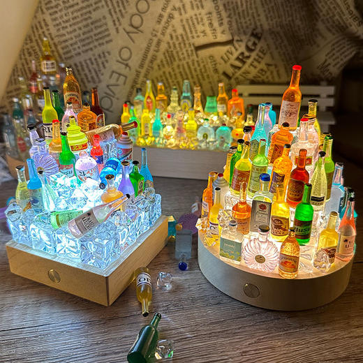 手工diy小酒瓶城堡小夜灯氛围灯桌面装饰摆件创意送男友生日礼物 商品图0