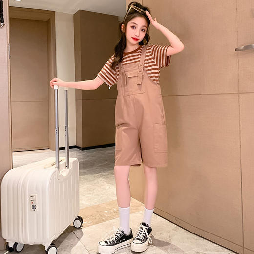 【时髦洋气！网红炸街两件套】夏季背带裤套装，适合中大童穿着，潮流两件套。lish 商品图7