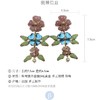 北京仓｜Gripoix Paris-Flower-绿叶花朵 耳环［法国设计师］ 商品缩略图3