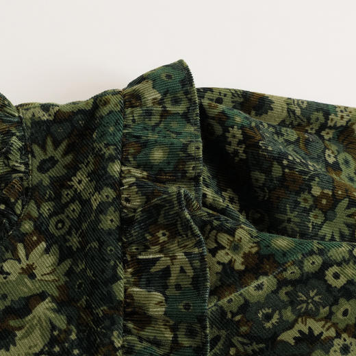 【马克珍妮 芦芙】秋装新款 灯芯绒碎花纯棉连衣裙 231555 商品图3