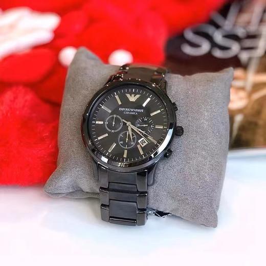 Armani阿玛尼手表男黑色陶瓷表带大表盘石英表AR1451 商品图3