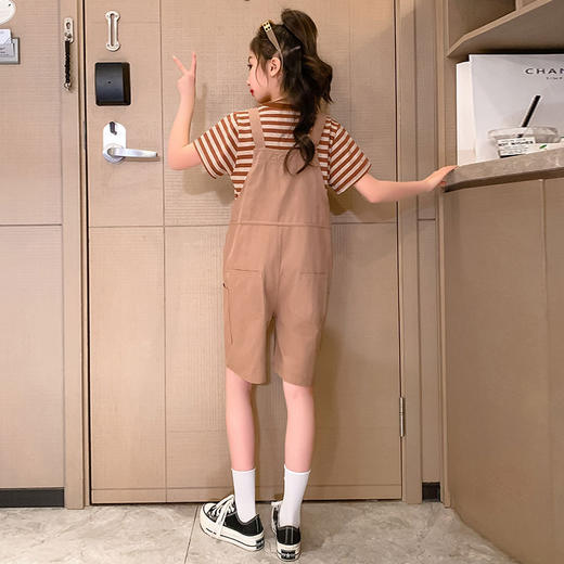 【时髦洋气！网红炸街两件套】夏季背带裤套装，适合中大童穿着，潮流两件套。lish 商品图3