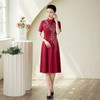 款中式醋酸敬酒妈妈装复古时尚年轻款旗袍连衣裙GY-23-197 商品缩略图1