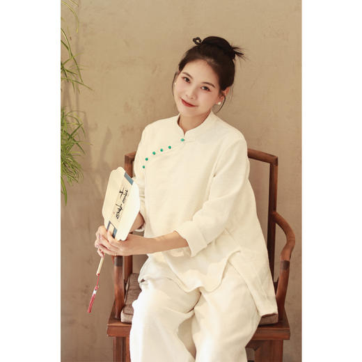 【抖音专属】阔腿裤（23709317-山矾） 商品图1