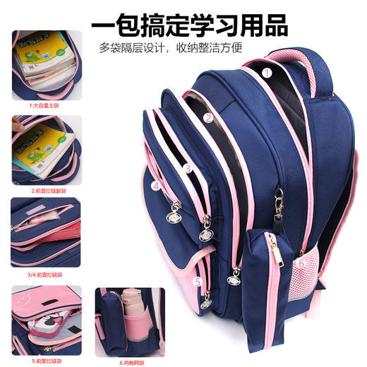 「5款配色」贝科羊儿童书包 韩版减负1-3-6年级小学生书包 商品图4
