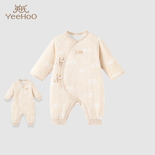 英氏婴儿哈衣抑菌夹棉哈衣2023新款保暖秋冬纯棉-YLHAJ3P043A YLAAJ3P044A 商品图0