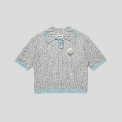 GOODBAI GOODEES毛球混色短袖针织衫 商品图2