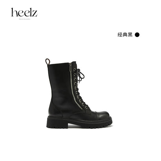 heelz设计师手工鞋履｜经典牛皮拉链厚底马丁靴4公分 商品图0