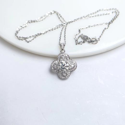 S925莫桑钻吊坠-1克拉四叶草 商品图0
