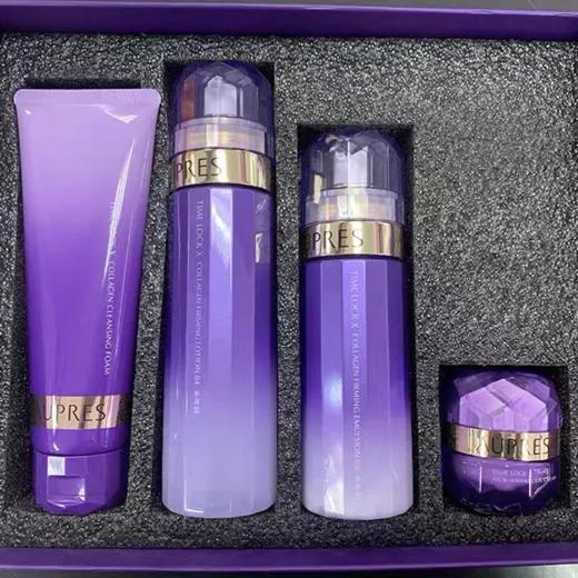 【预售 急单慎拍】欧珀莱时光锁胶原紧致洁面水乳眼霜套装提拉紧致滋润保湿护肤套盒 商品图0