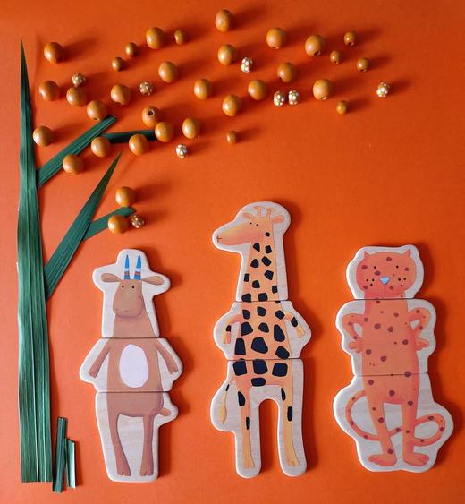 DJECO经典低幼，磁性木制拼图，冰箱贴拼图，动物拼图 商品图0