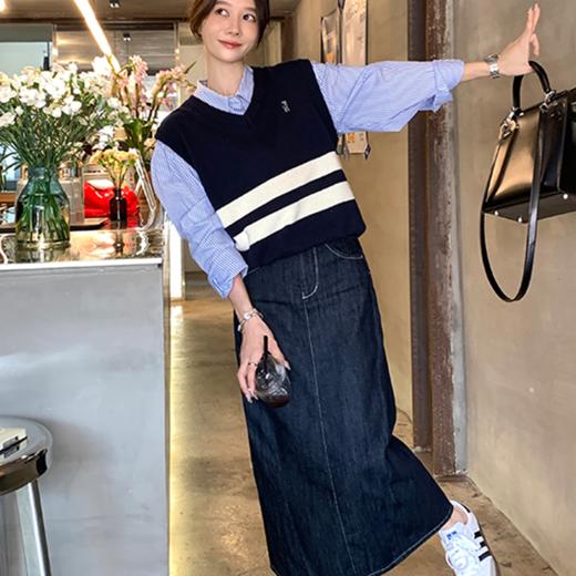 【2023初秋新款针织背心】复古撞色拼接 时尚好搭配 细腻针织 丝滑柔软 不扎皮肤超舒服 商品图1