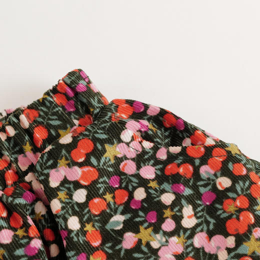 【马克珍妮 芦芙】秋装新款灯芯绒碎花纯棉A版半身裙231561 商品图3