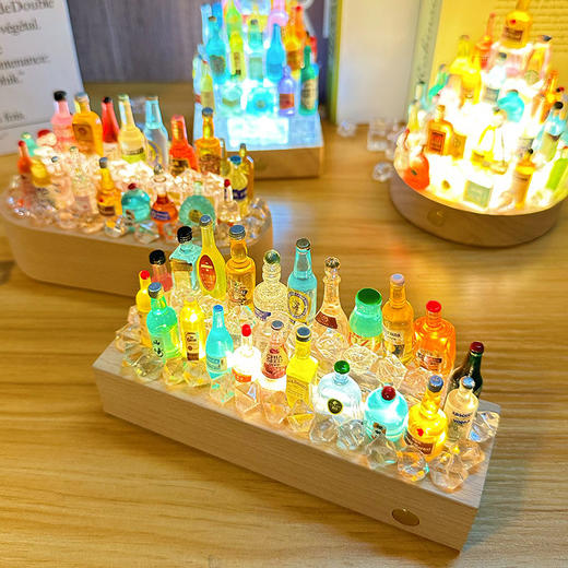 手工diy小酒瓶城堡小夜灯氛围灯桌面装饰摆件创意送男友生日礼物 商品图3