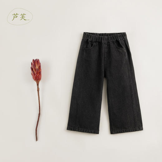 【马克珍妮 芦芙】秋装新款 纯棉线条直筒牛仔裤 231780 商品图2