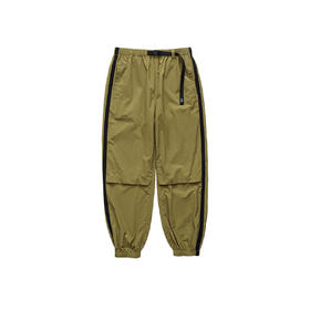 吃茶去chichaqu轻薄复古卡扣束脚运动长裤