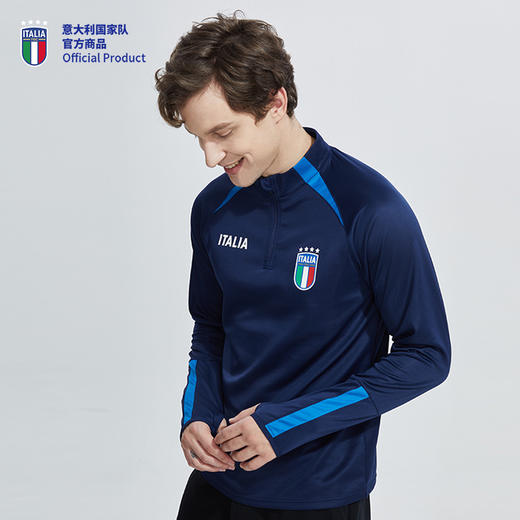 意大利国家队官方商品 | 深蓝运动健身 速干长袖足球训练服球迷 商品图4