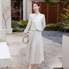 秋季新款，复古气质立领短款外套百褶裙半裙套装HR-MJA3255 商品缩略图2