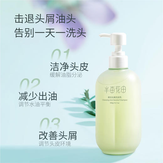 【官方直营】【老客内购专属】【入会有优惠】半亩花田清洁去屑洗发乳400g 洗发水控油蓬松改善毛躁 商品图2