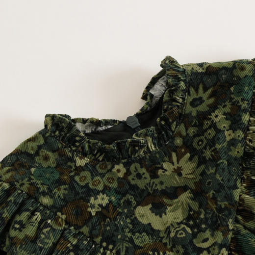 【马克珍妮 芦芙】秋装新款 灯芯绒碎花纯棉连衣裙 231555 商品图2