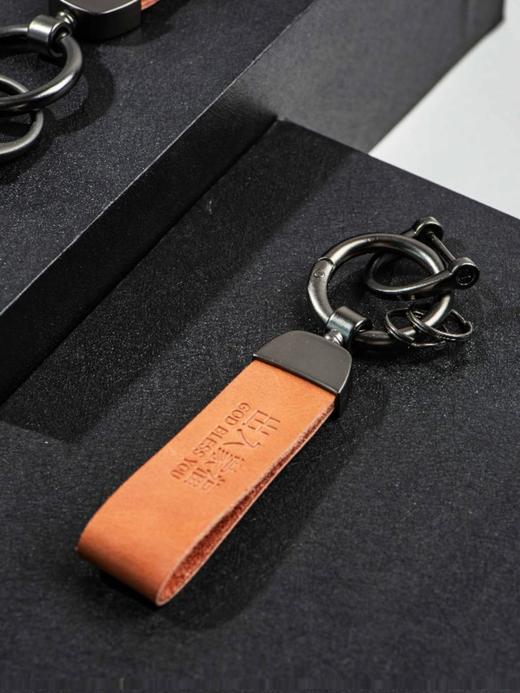 美门原创设计简约高档男士牛皮钥匙扣礼盒装 商品图2
