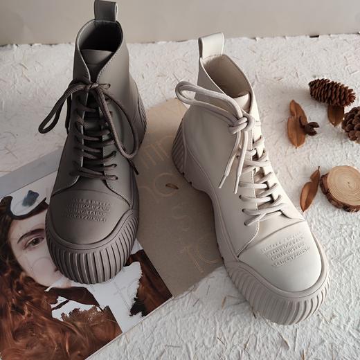 westory学院风马丁靴厚底高跟平跟舒适百搭短靴老爹鞋女W23DS82921 商品图5