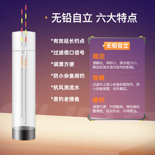 佳钓尼无铅自立铅漂钓的更远抢鱼更快黑坑远投钓远钓大物神器 商品图1