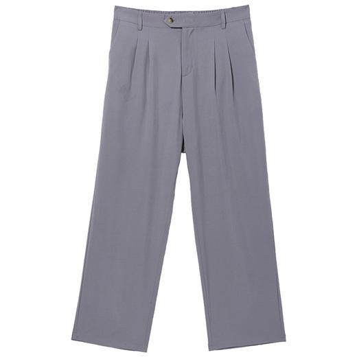 PINLI品立春季新款男装纯色宽松阔腿裤休闲长裤男B203117332 商品图6