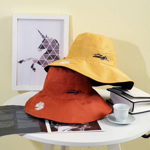 秋季渔夫帽 防风帽子女 遮阳 渔夫帽 女士帽菊花渔夫帽女 遮阳帽盆帽 商品图3