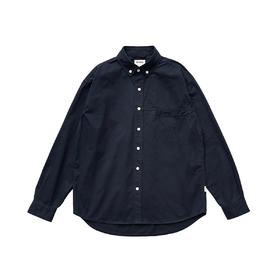 吃茶去chichaqu全棉斜纹口袋休闲长袖衬衫