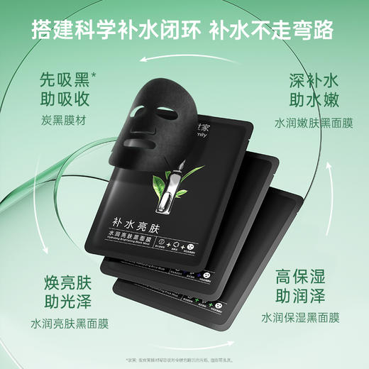 【100膜币+39元】膜法世家水嫩亮肤黑面膜三合一套装21片装 商品图1