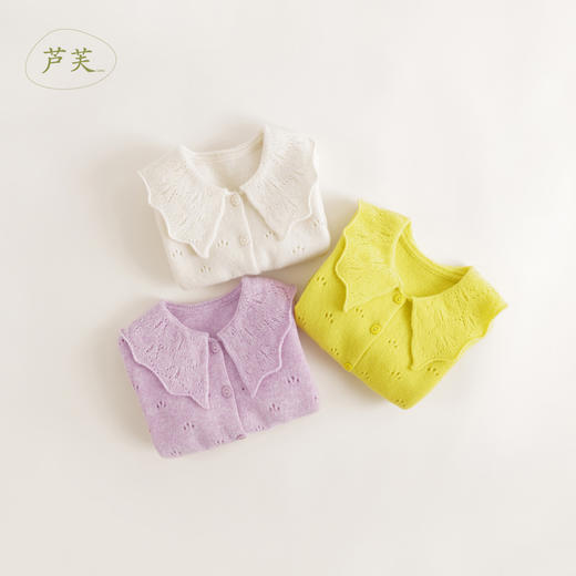 【马克珍妮 芦芙】秋装新款绵羊毛花边柔软翻领毛衣 231912 商品图0