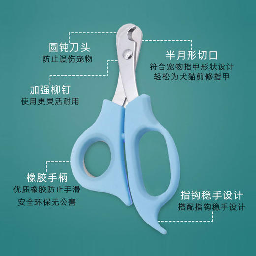 家用宠物指甲剪猫咪半月型指甲钳 亚马逊爆款 中小型犬用指甲刀 新手可用[骡马] 商品图3