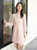 【Lucidy鲁思蒂】B4F丨粉色长袖连衣裙2023新款女春秋泡泡袖气质显瘦裙子(货号:LQ08BE38642) 商品缩略图1