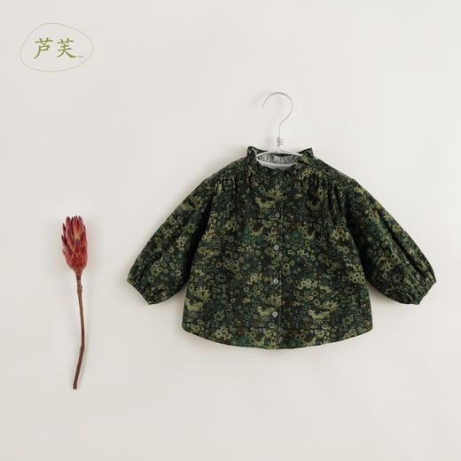 【马克珍妮 芦芙】秋装新款 法式碎花纯棉灯芯绒衬衫231553 商品图1