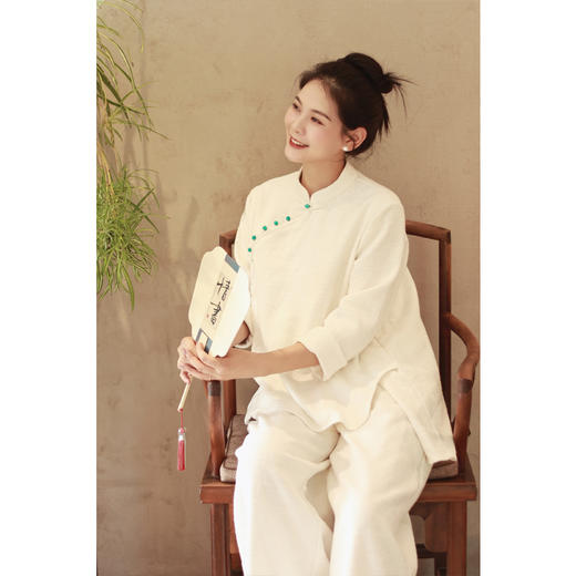 【抖音专属】阔腿裤（23709317-山矾） 商品图3