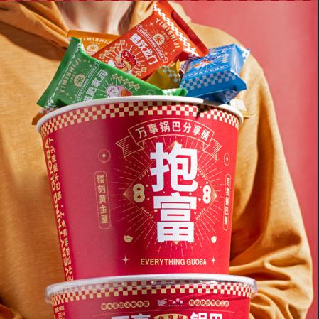 一米市集严选 万事锅巴分享桶480g/桶 4味16袋经典口味吃过瘾 商品图0