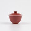 文心盖碗 红釉 谷雨山房  商品缩略图0