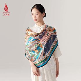 SAINTJOY/上久楷真丝方巾 真丝方巾  樱雪之城  FJS23017