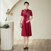 款中式醋酸敬酒妈妈装复古时尚年轻款旗袍连衣裙GY-23-197 商品缩略图2